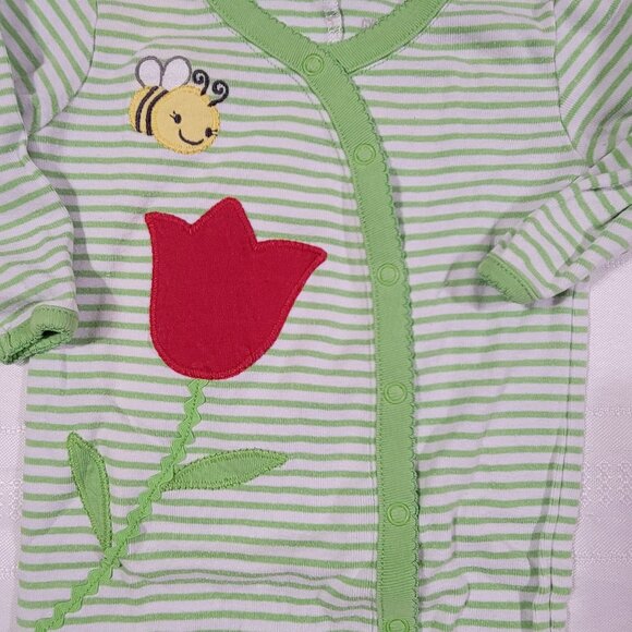 Gymboree Too Cute Tulip Used Blanket & 3-6 month sleeper set. Mixed Bin Z33 - Picture 3 of 3